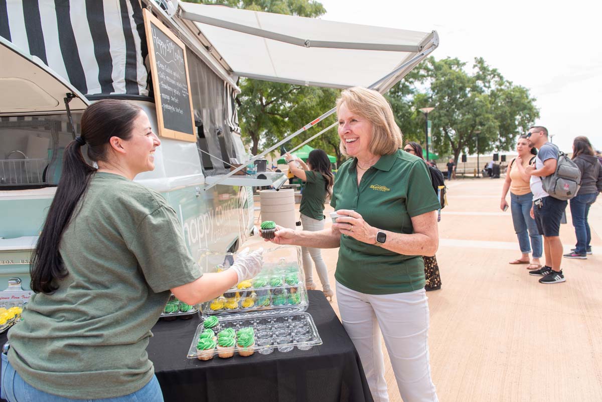 People enjoying the 50th Anniversary Celebration