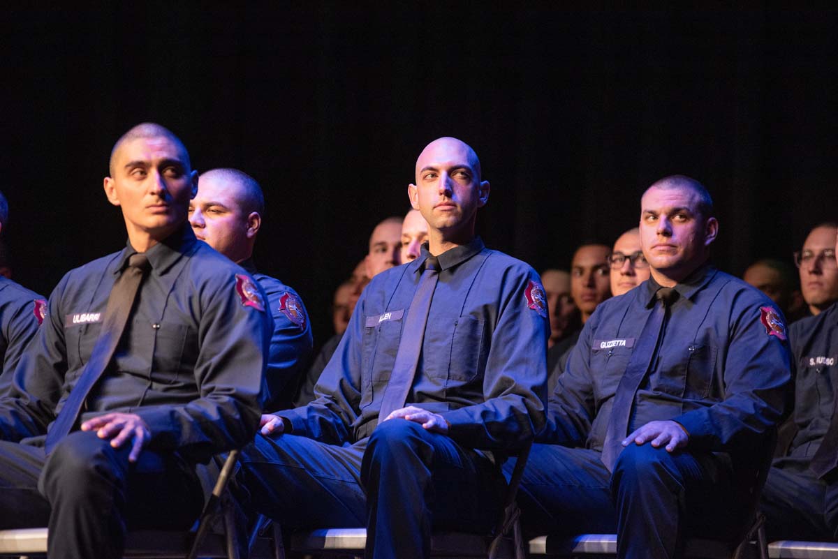 People enjoying the Fire Academy graduation