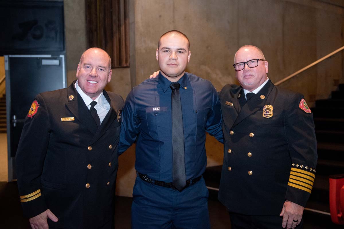 People enjoying the Fire Academy graduation