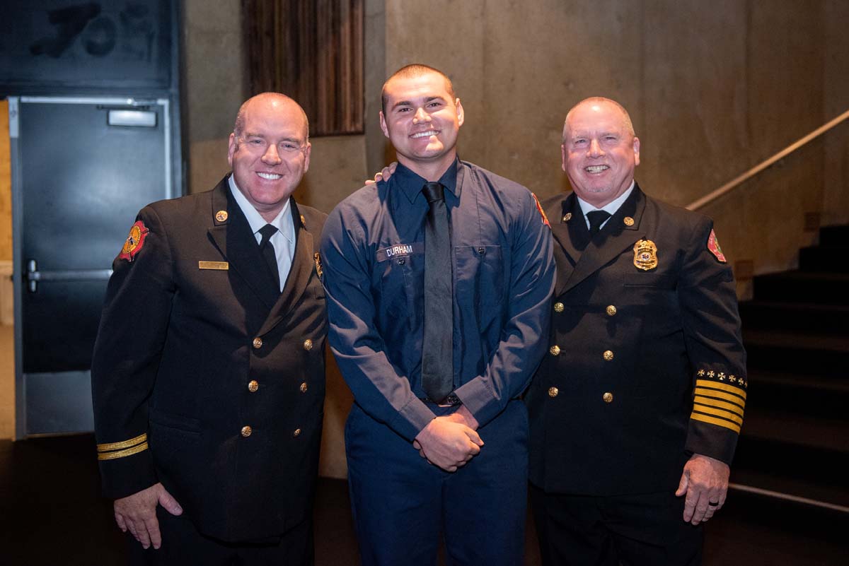 People enjoying the Fire Academy graduation