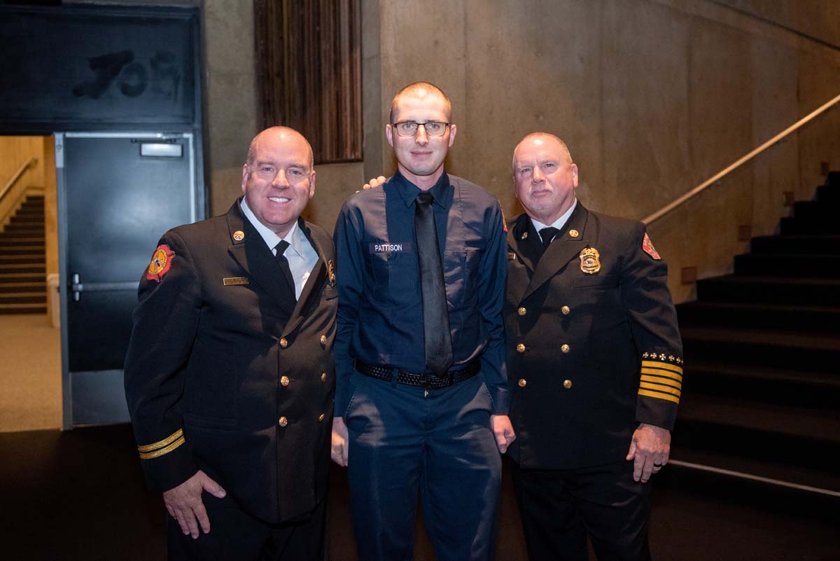 People enjoying the Fire Academy graduation