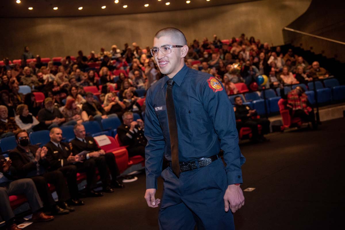 People enjoying the Fire Academy graduation