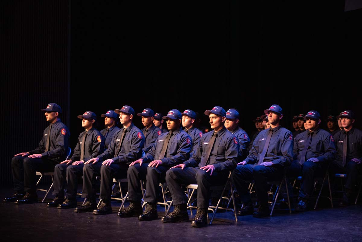 People enjoying the Fire Academy graduation