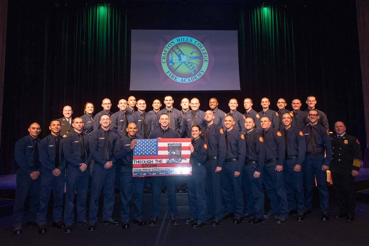 People enjoying the Fire Academy graduation