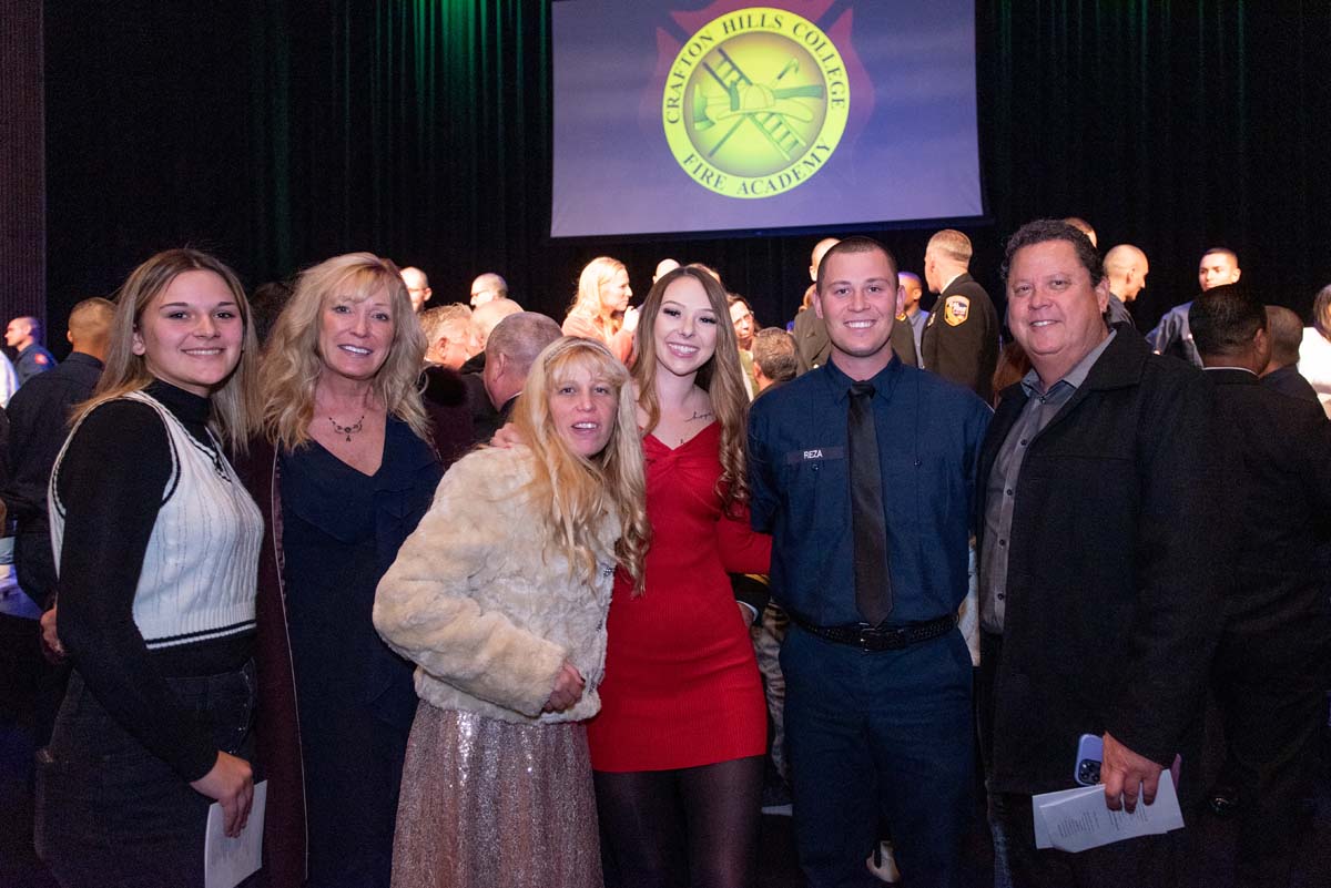 People enjoying the Fire Academy graduation