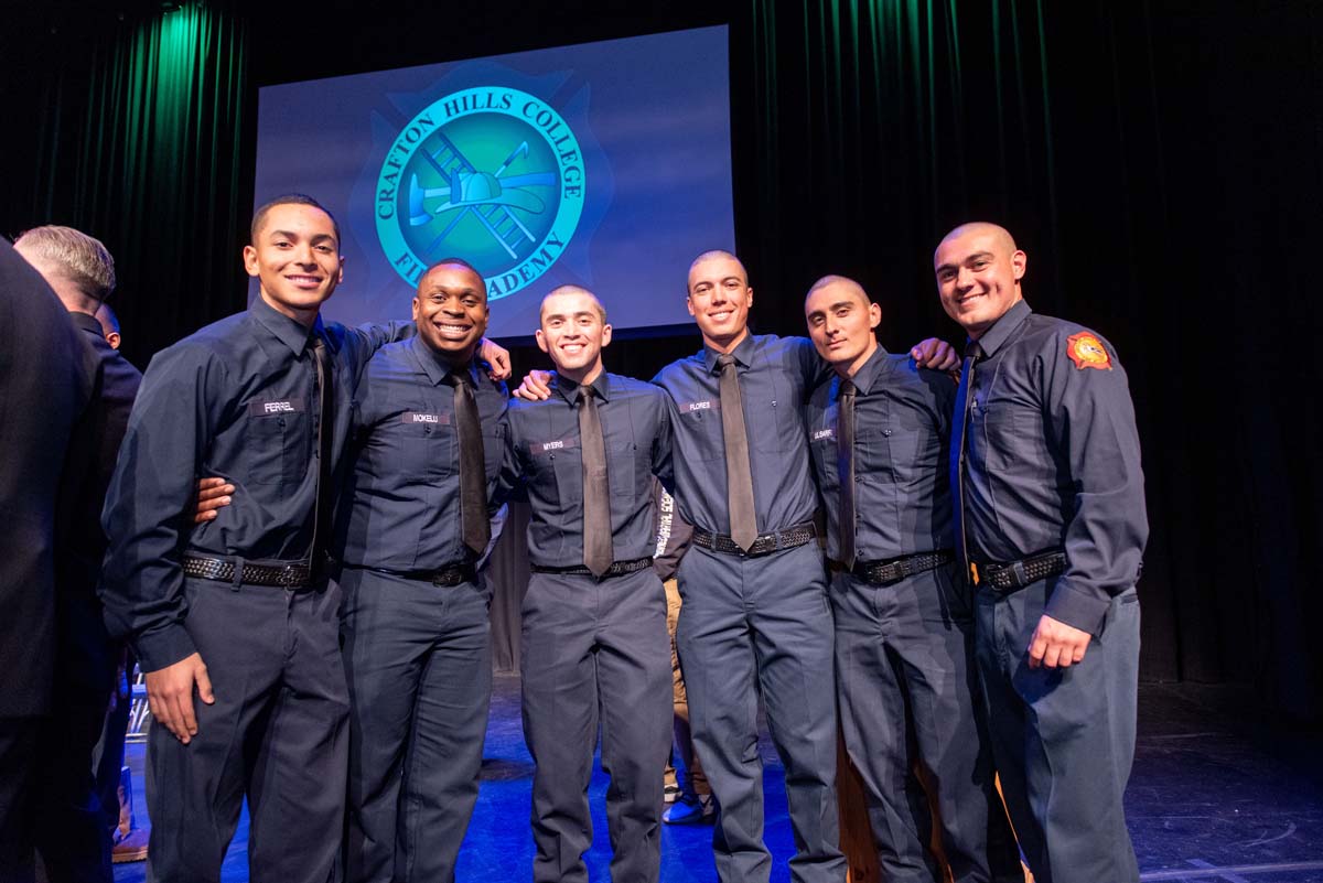 People enjoying the Fire Academy graduation