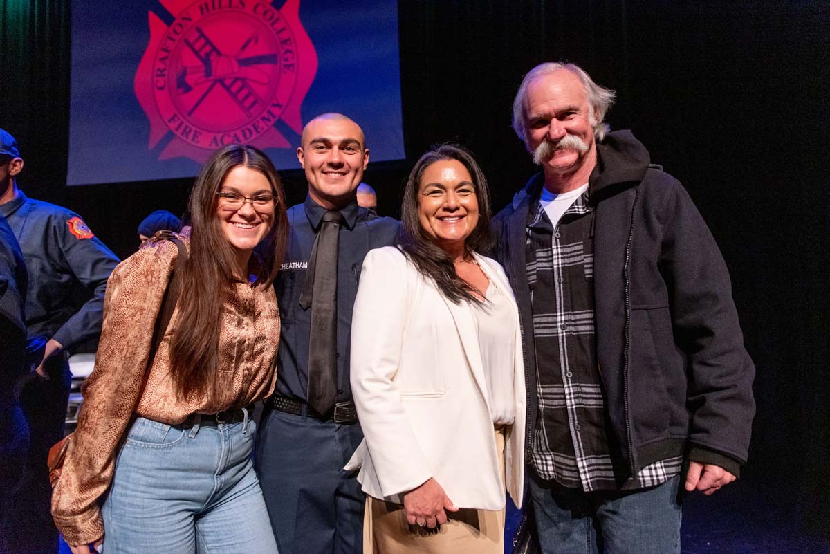 People enjoying the Fire Academy graduation