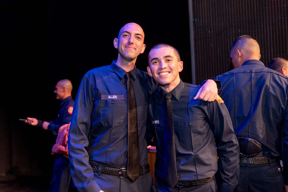 People enjoying the Fire Academy graduation