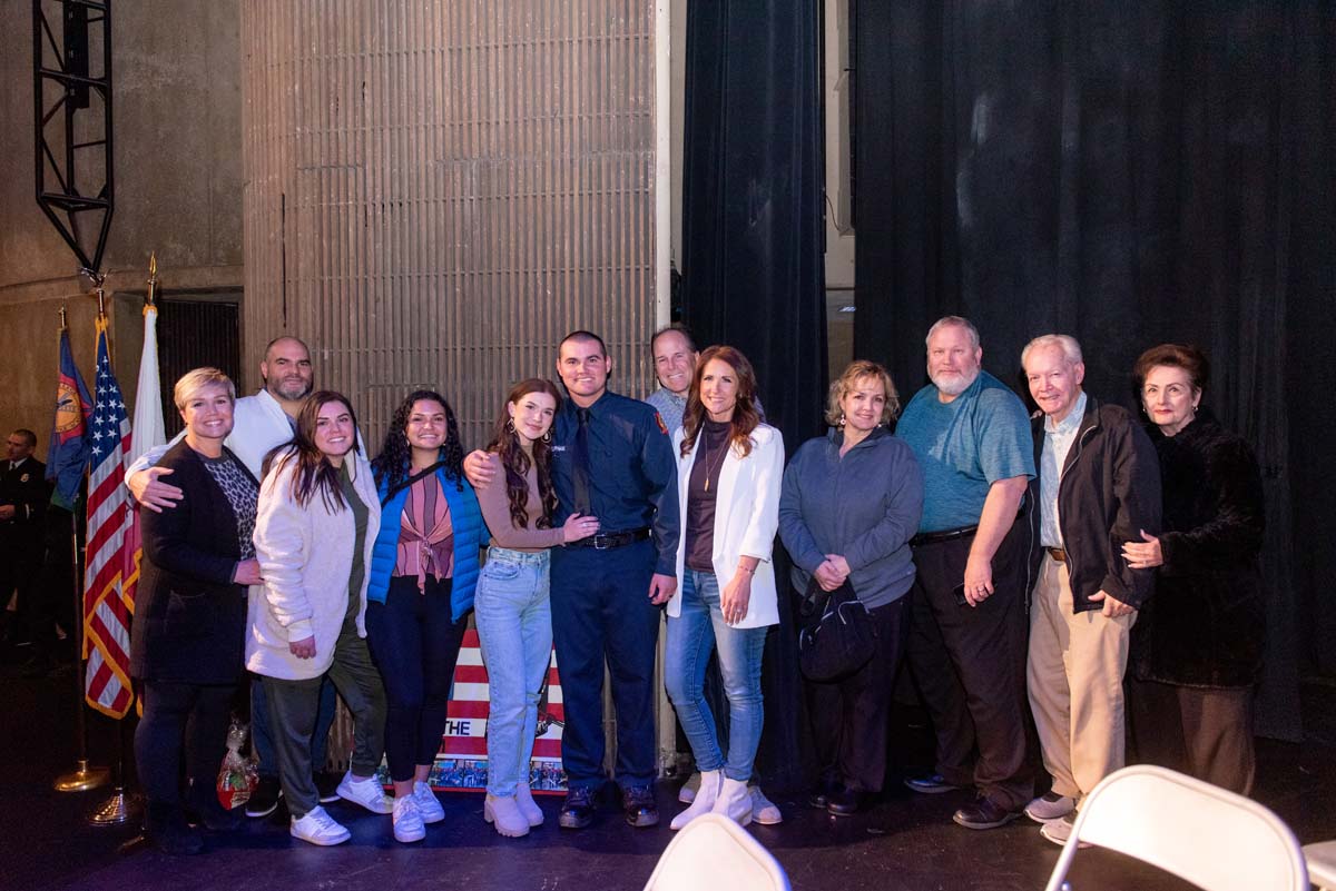 People enjoying the Fire Academy graduation