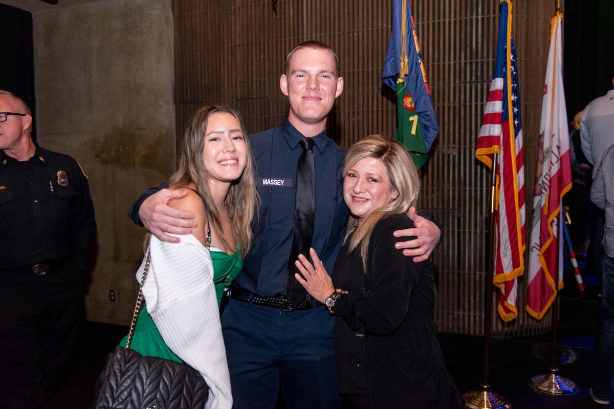 People enjoying the Fire Academy graduation