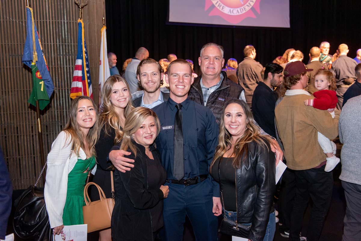 People enjoying the Fire Academy graduation