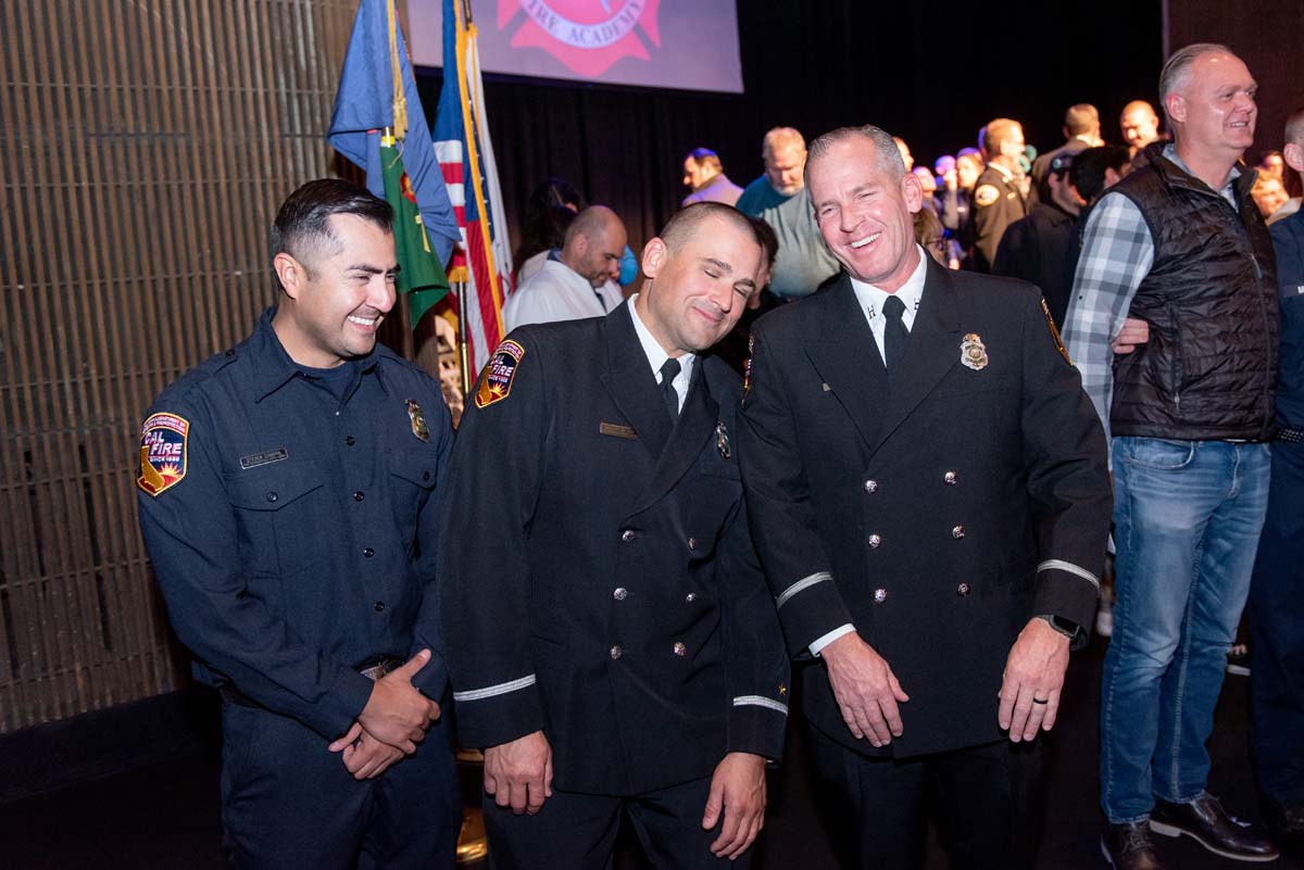 People enjoying the Fire Academy graduation