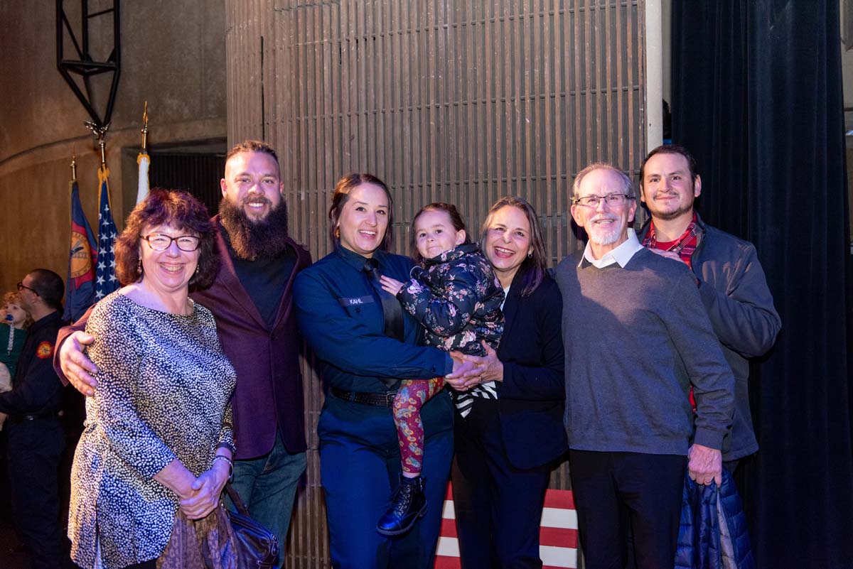People enjoying the Fire Academy graduation