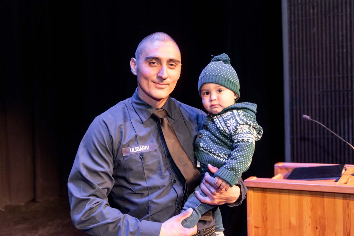 People enjoying the Fire Academy graduation