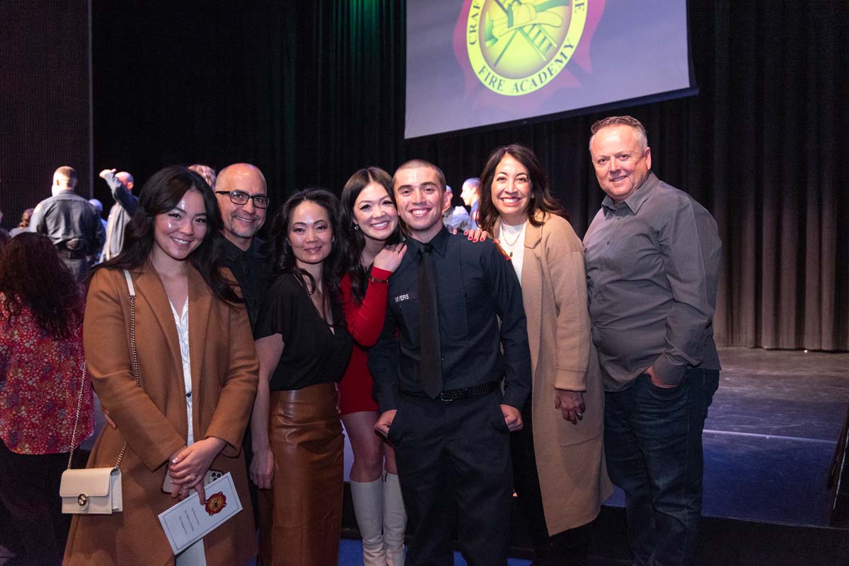 People enjoying the Fire Academy graduation