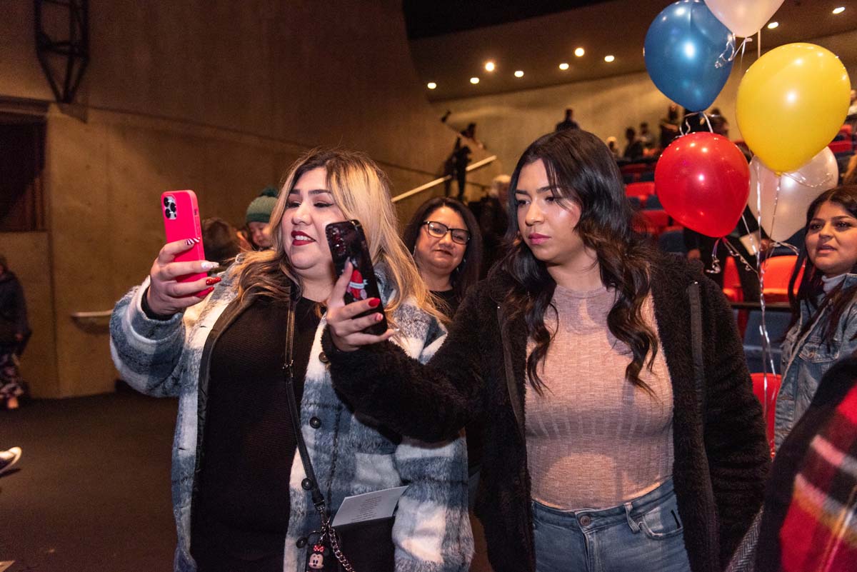 People enjoying the Fire Academy graduation