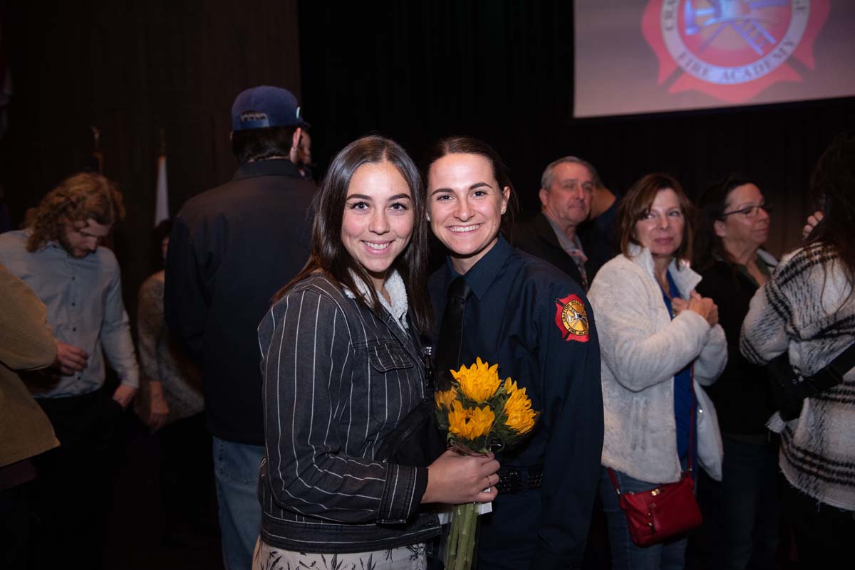People enjoying the Fire Academy graduation