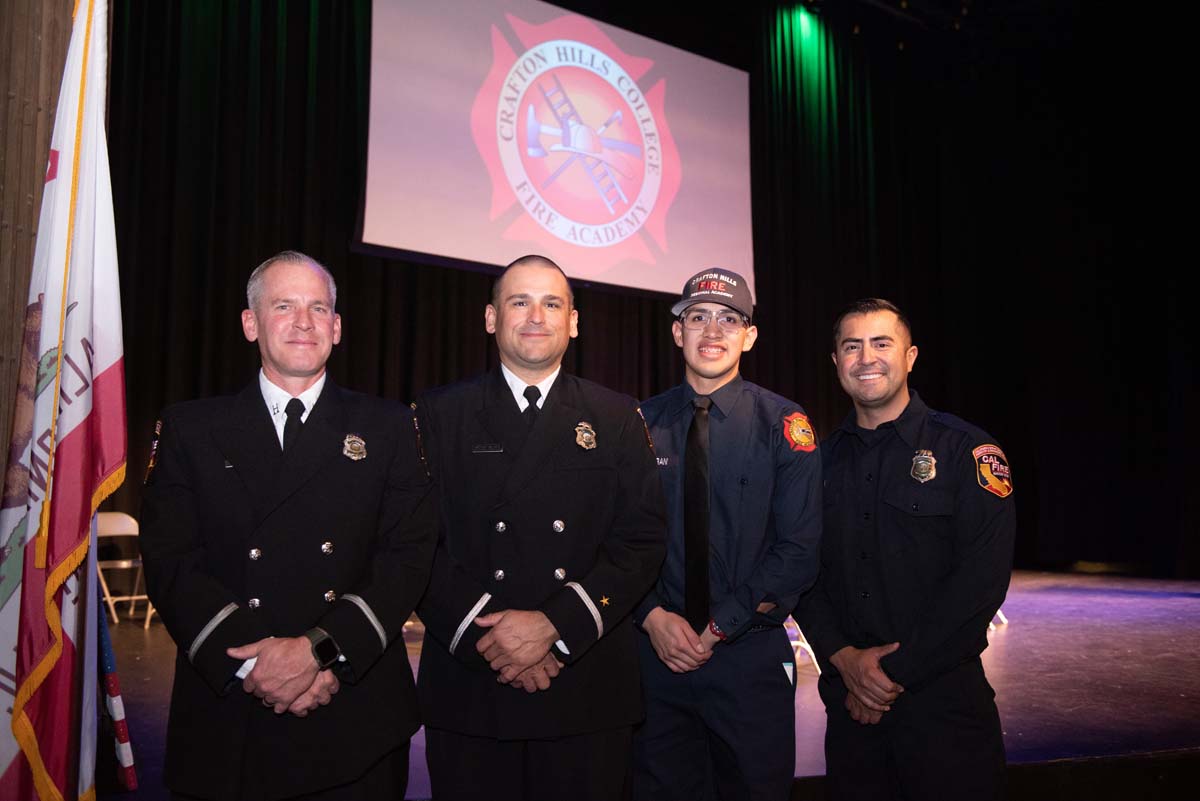 People enjoying the Fire Academy graduation