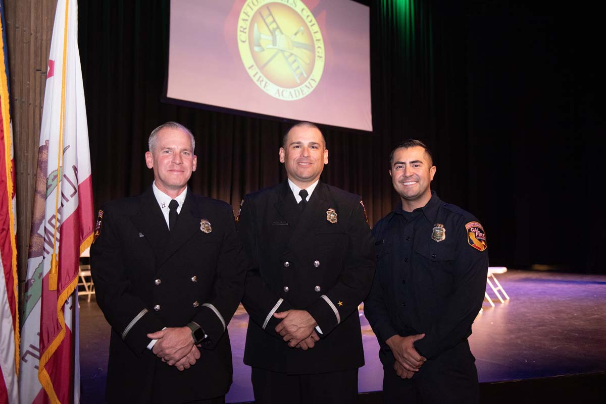 People enjoying the Fire Academy graduation