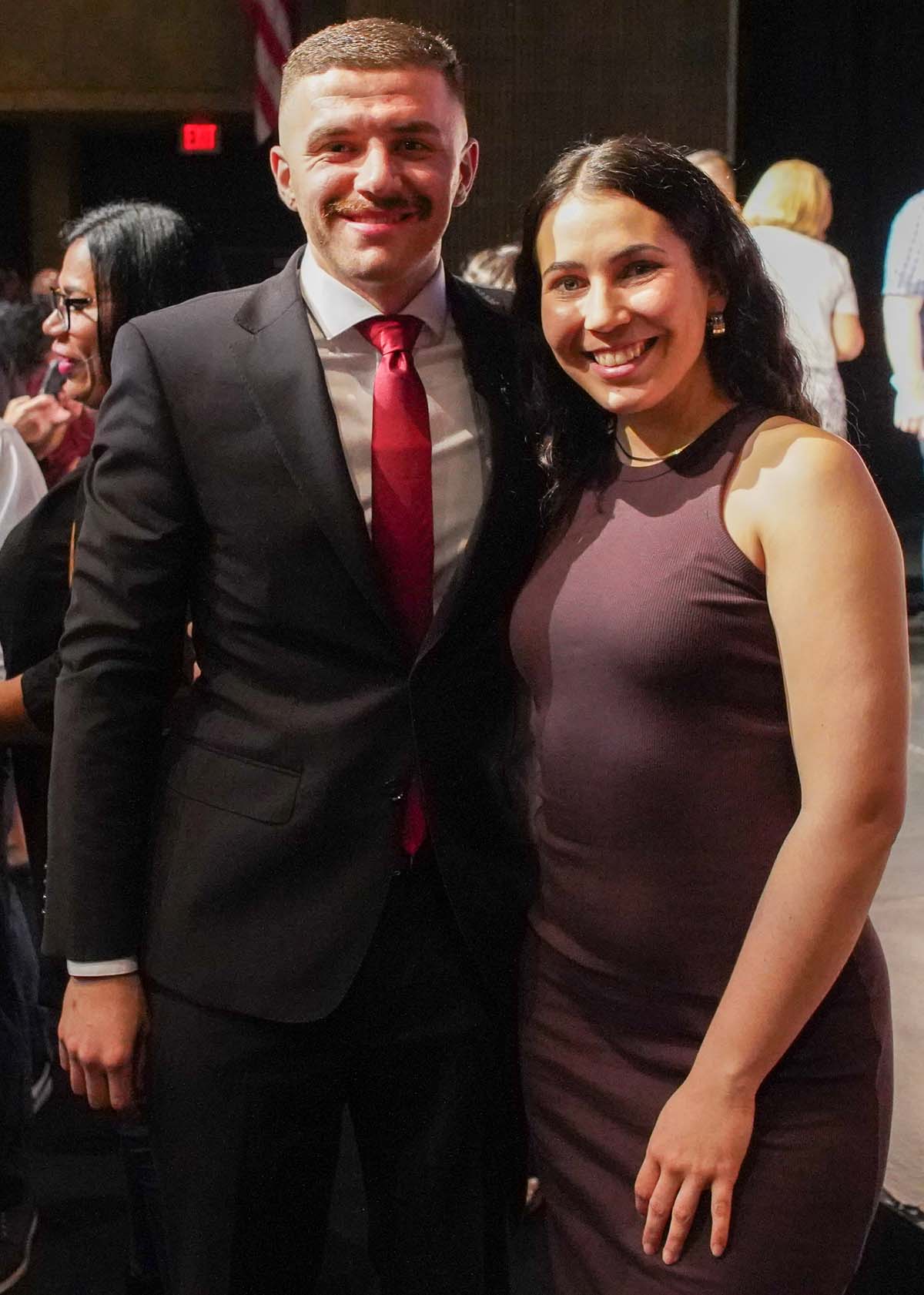 People enjoying the Paramedic Graduation