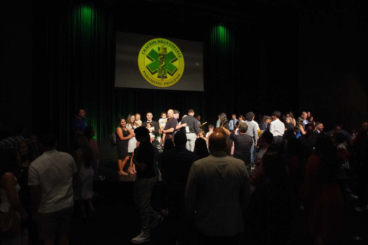 People enjoying the Paramedic Graduation