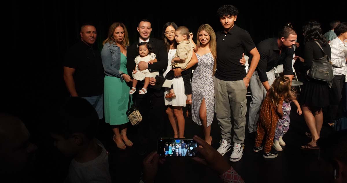 People enjoying the Paramedic Graduation