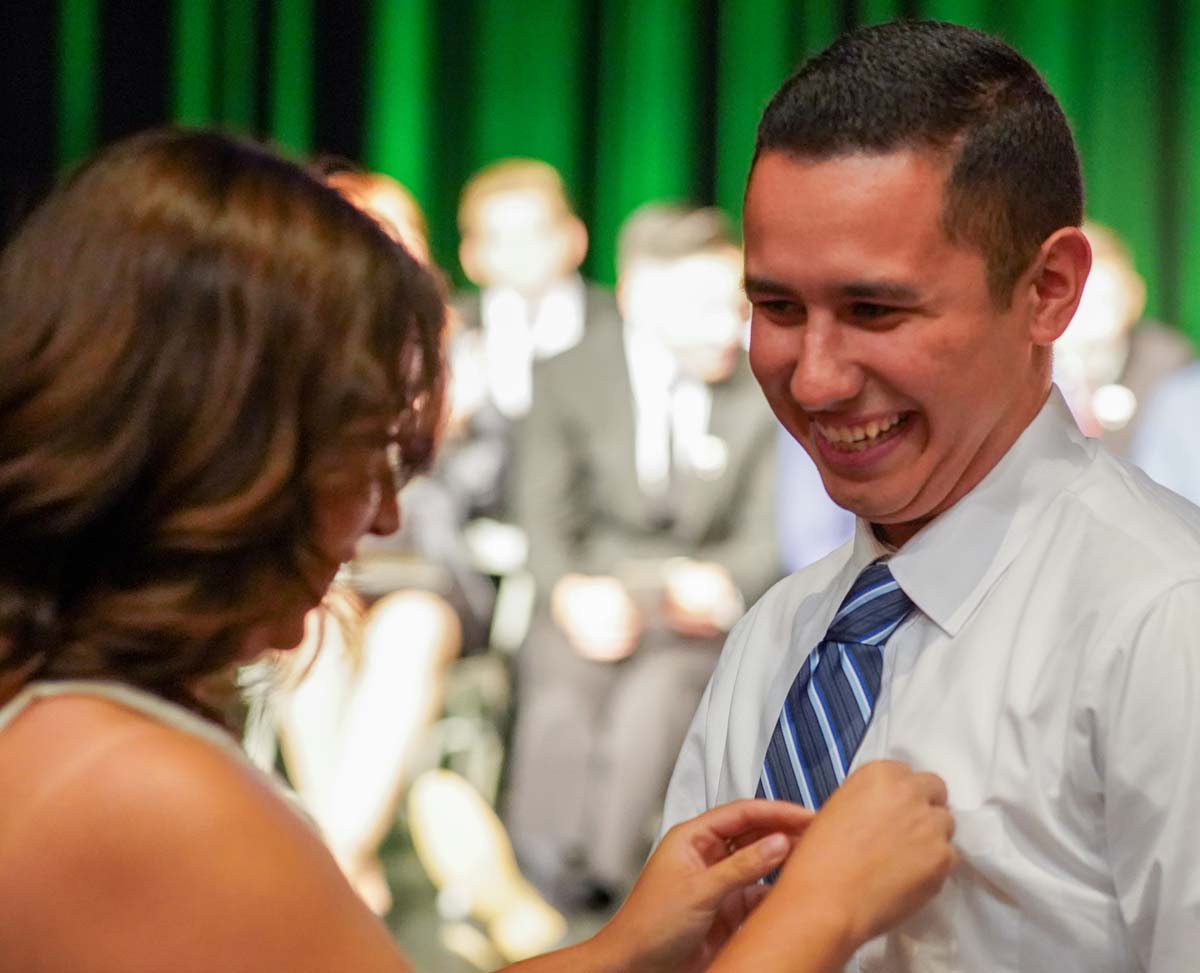 People enjoying the Paramedic Graduation