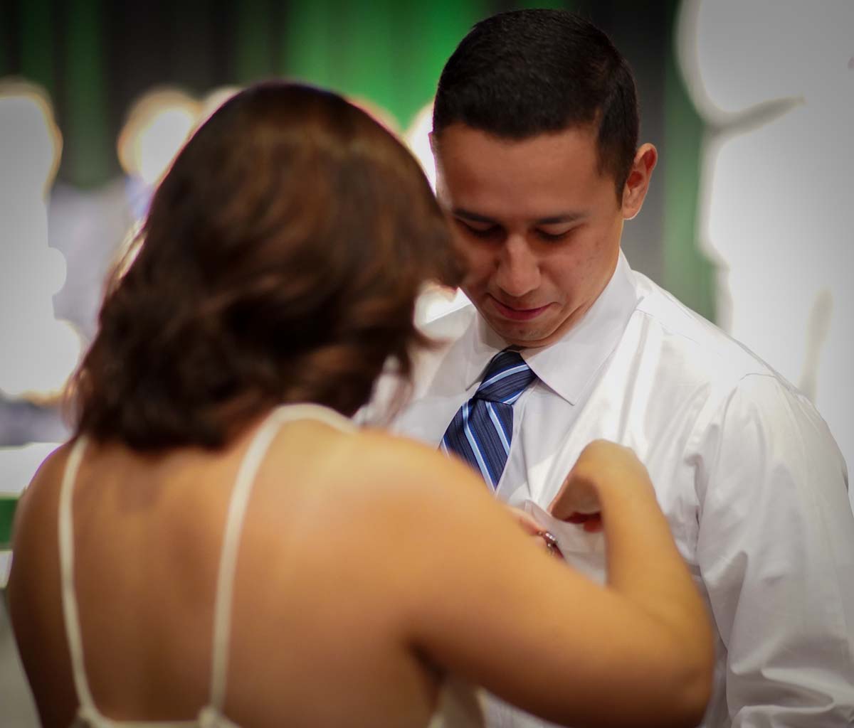 People enjoying the Paramedic Graduation