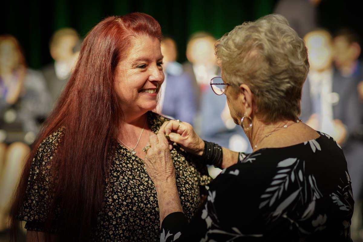 People enjoying the Paramedic Graduation