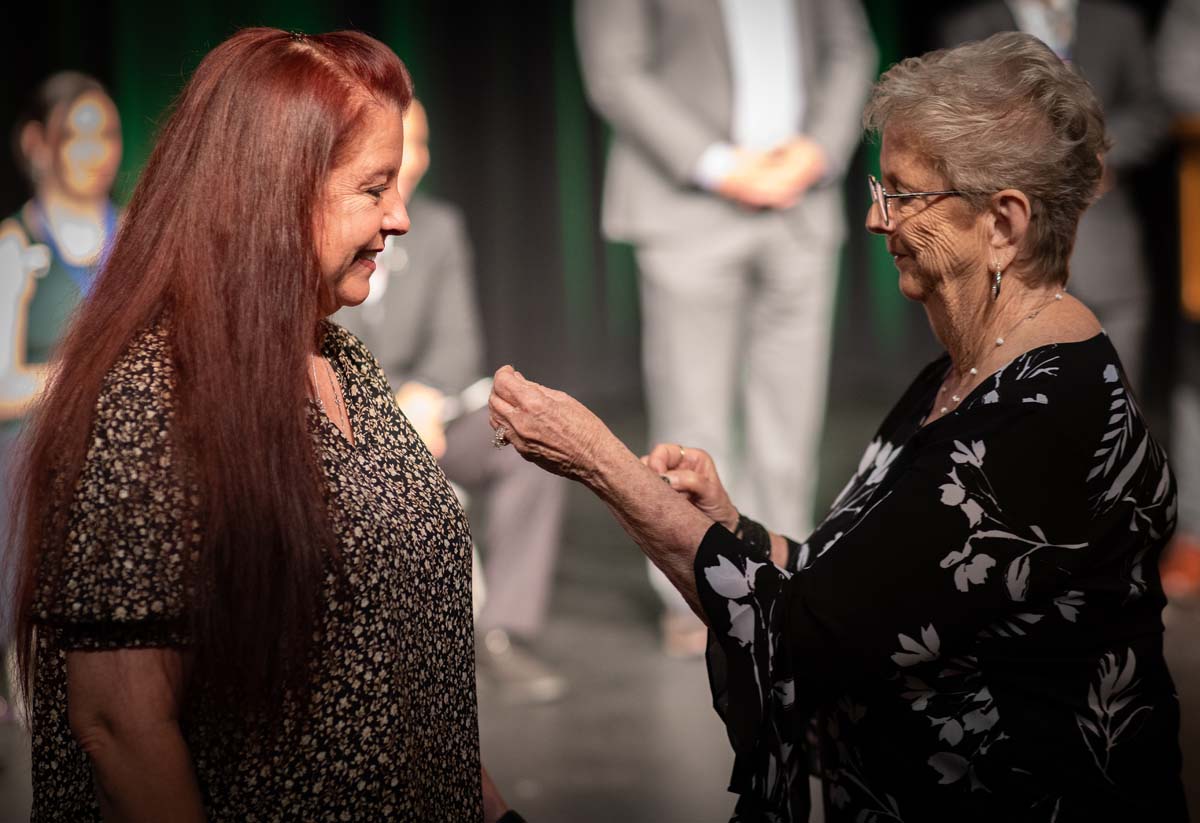 People enjoying the Paramedic Graduation