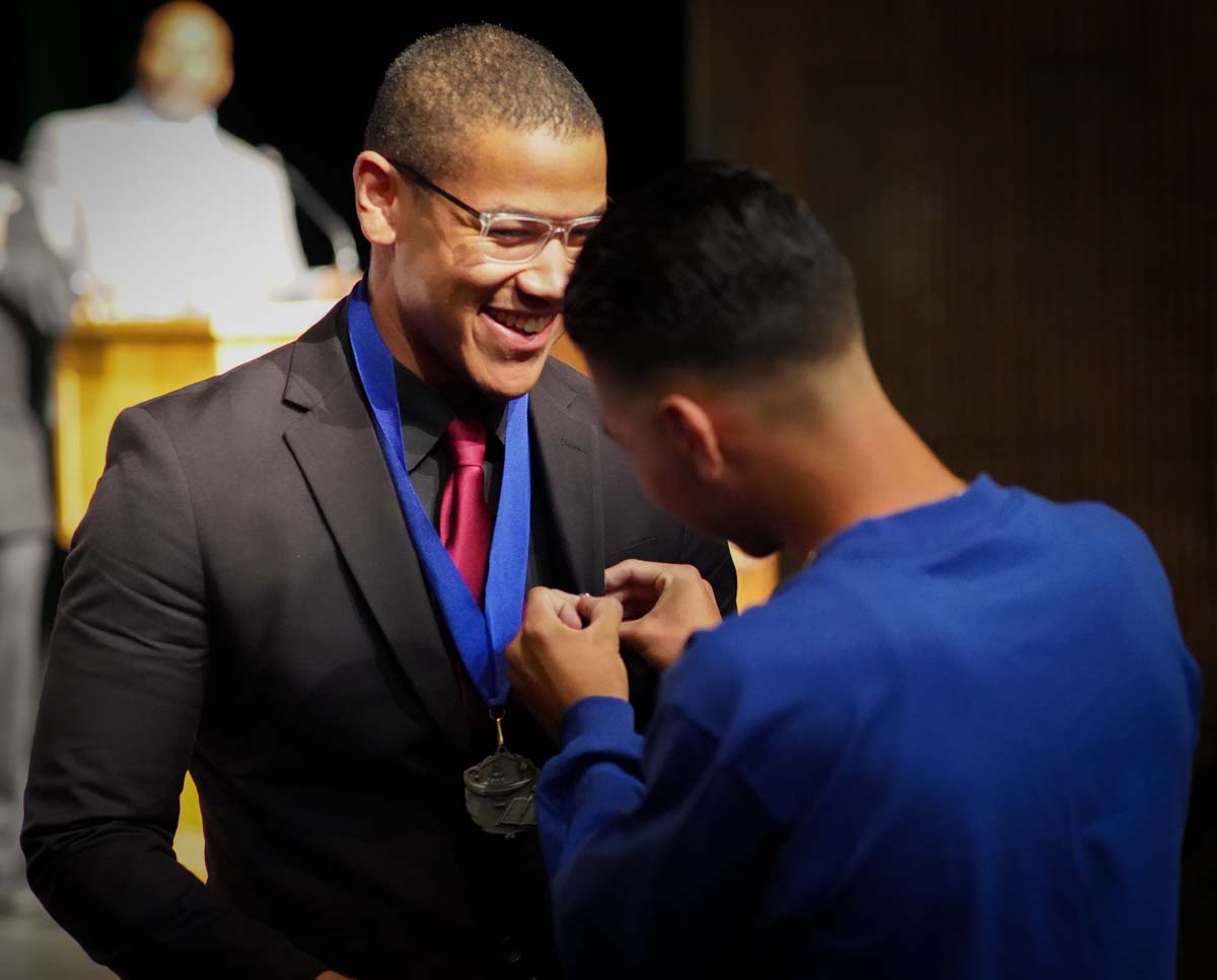 People enjoying the Paramedic Graduation
