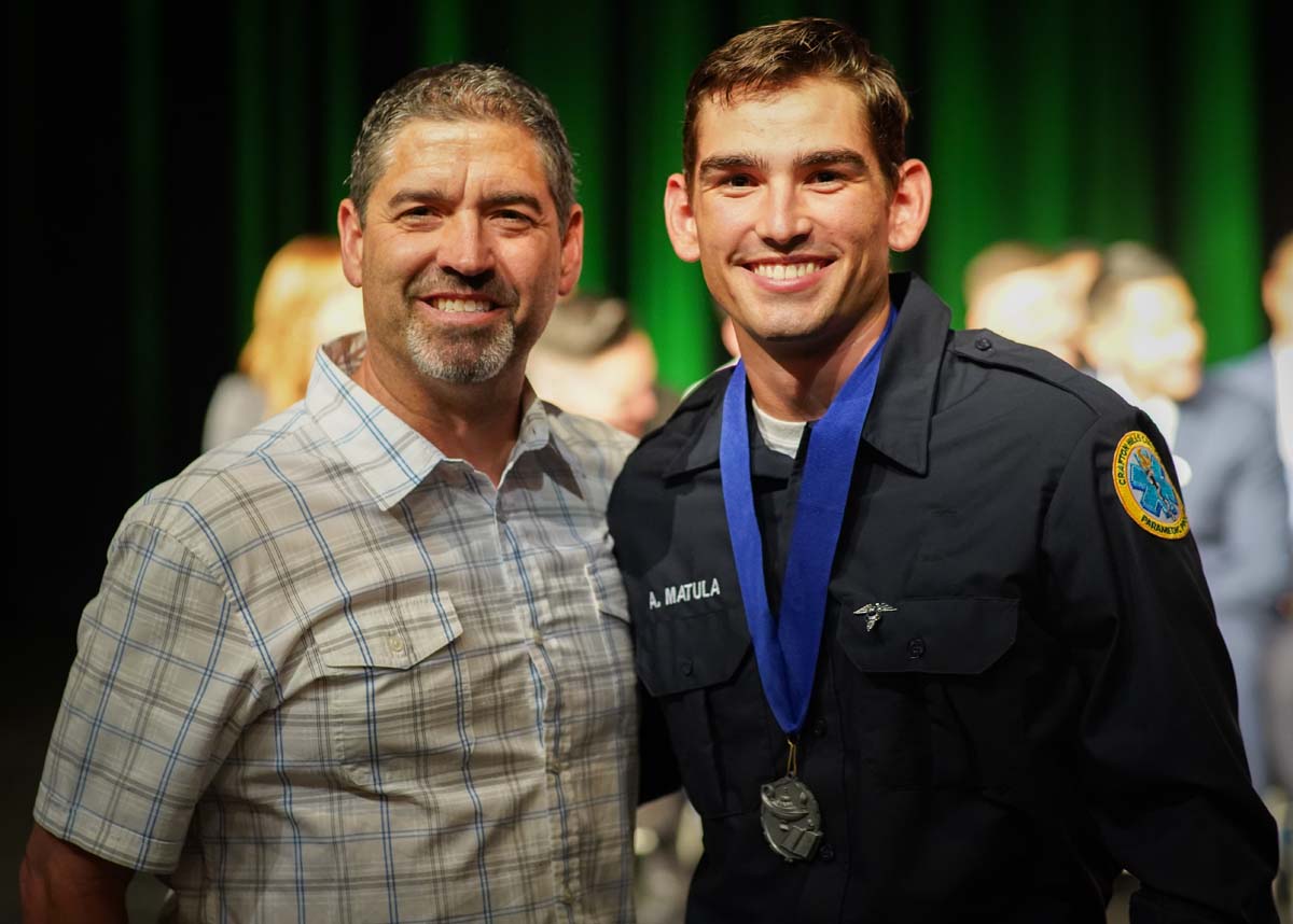 People enjoying the Paramedic Graduation