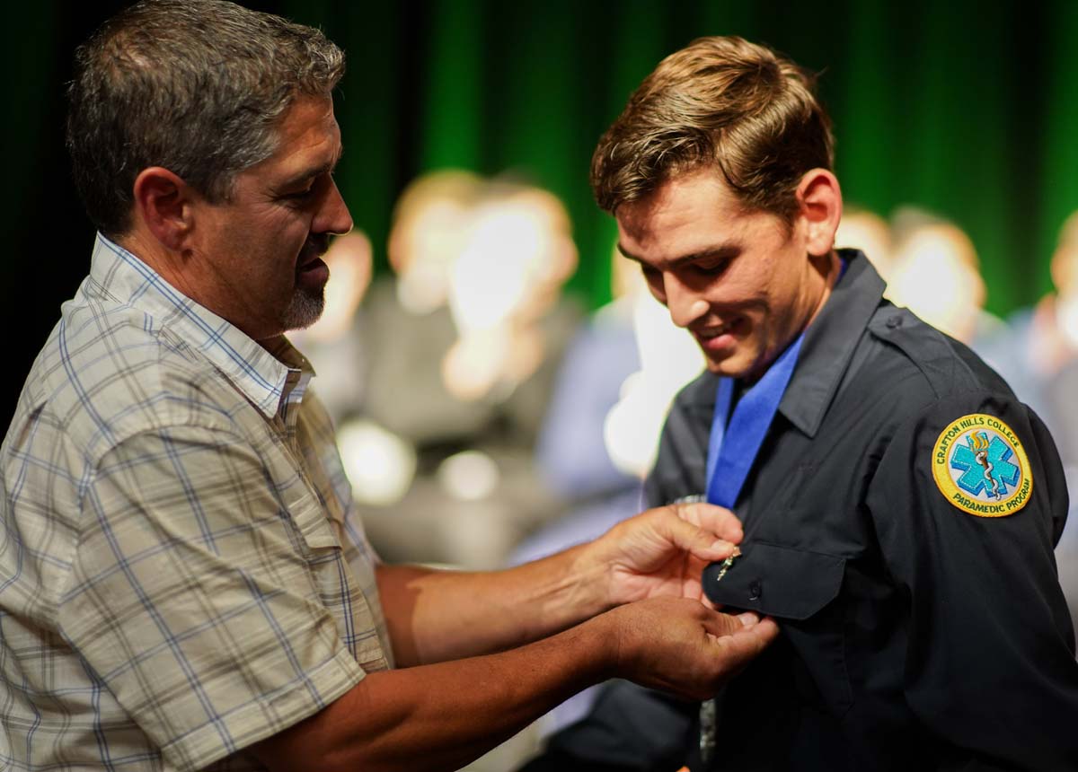 People enjoying the Paramedic Graduation