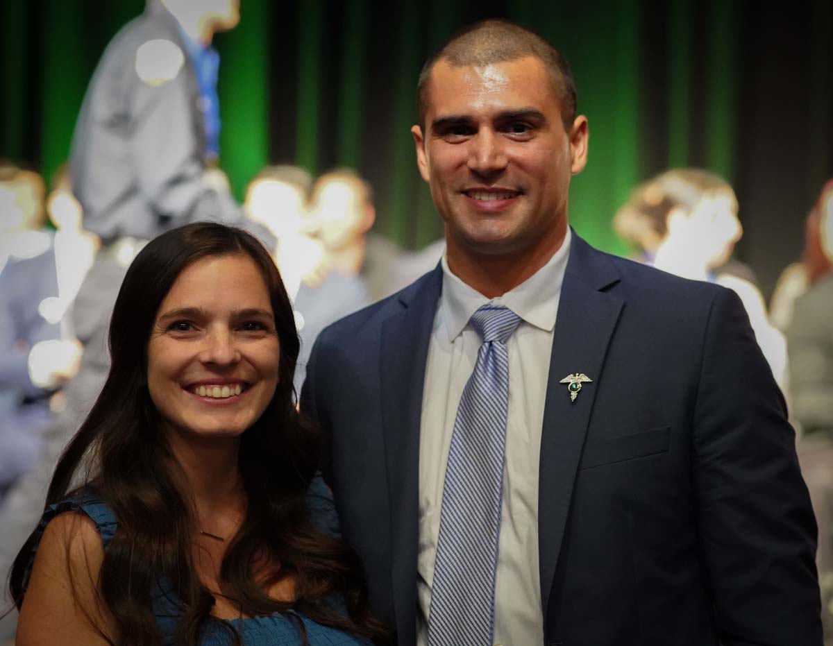 People enjoying the Paramedic Graduation