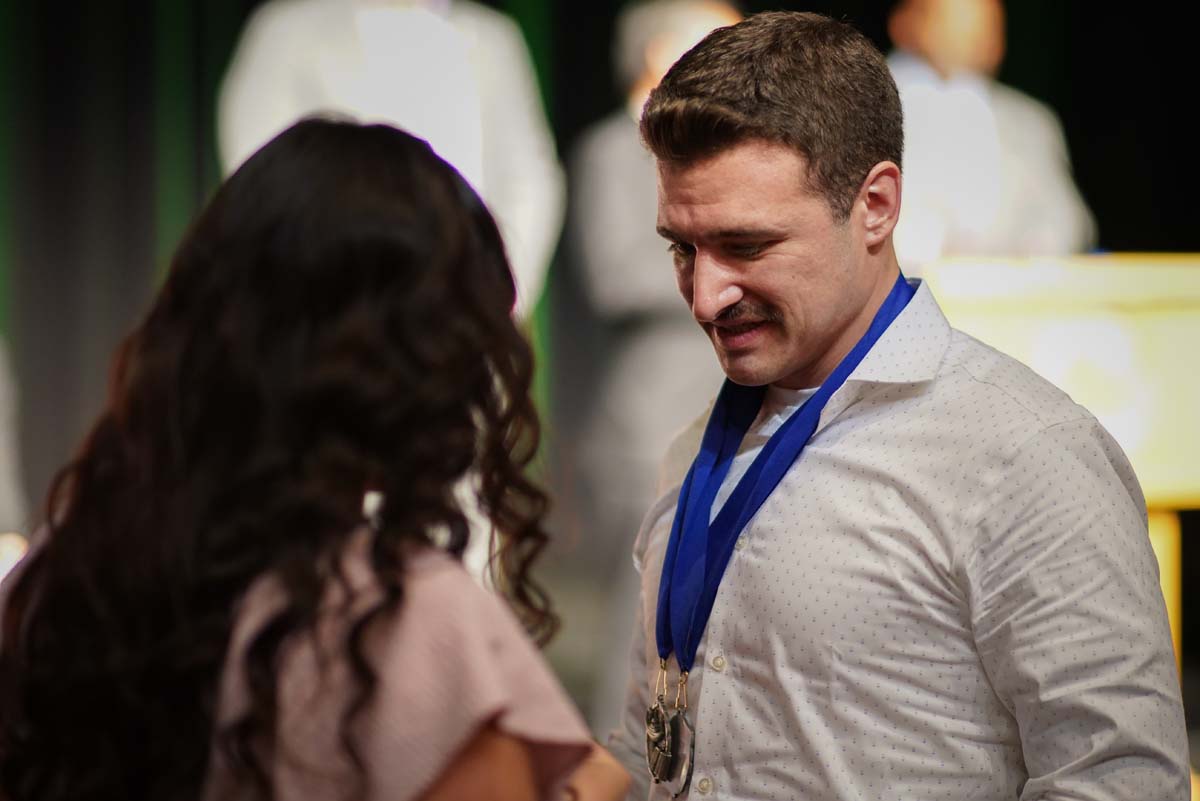 People enjoying the Paramedic Graduation