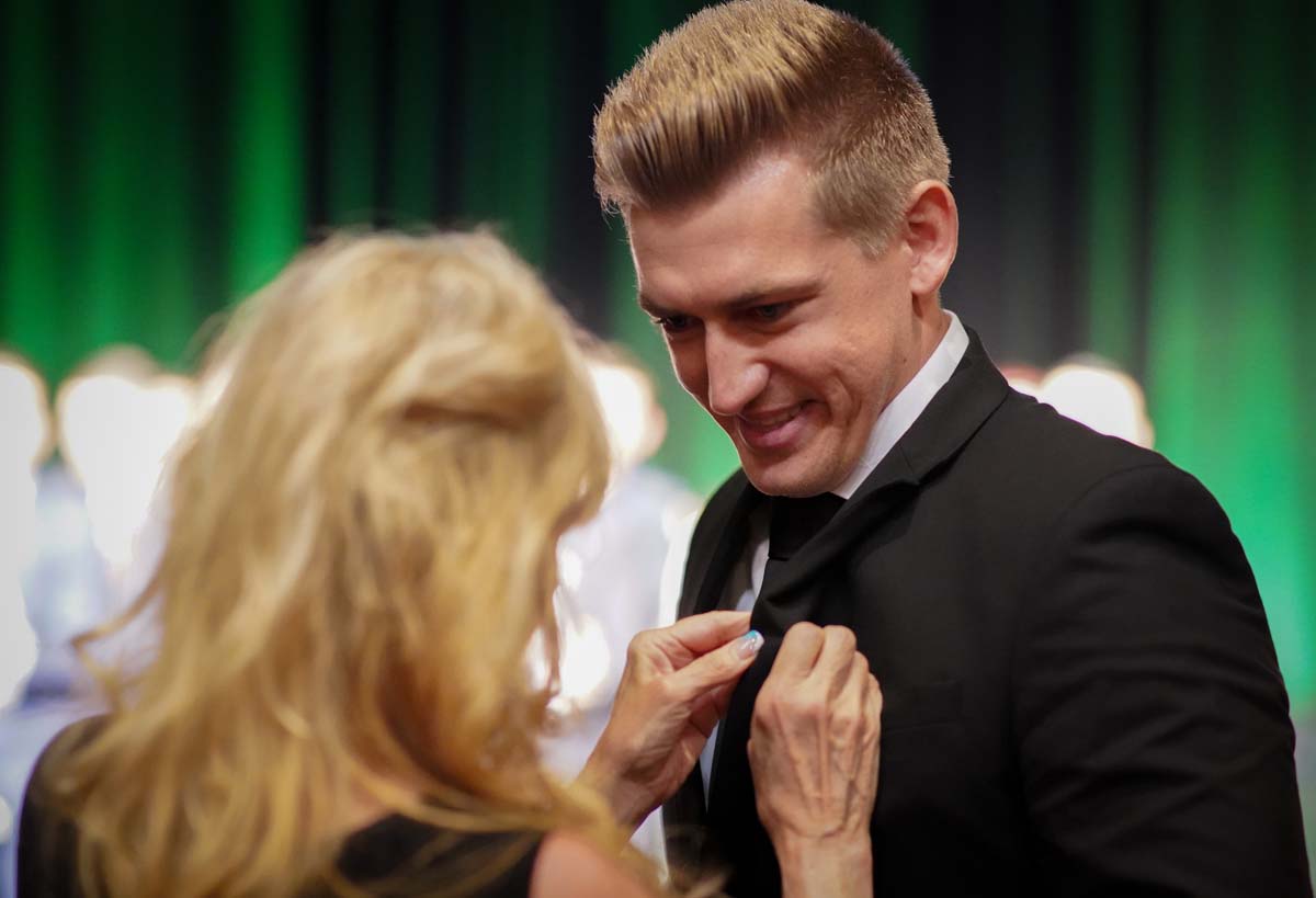 People enjoying the Paramedic Graduation