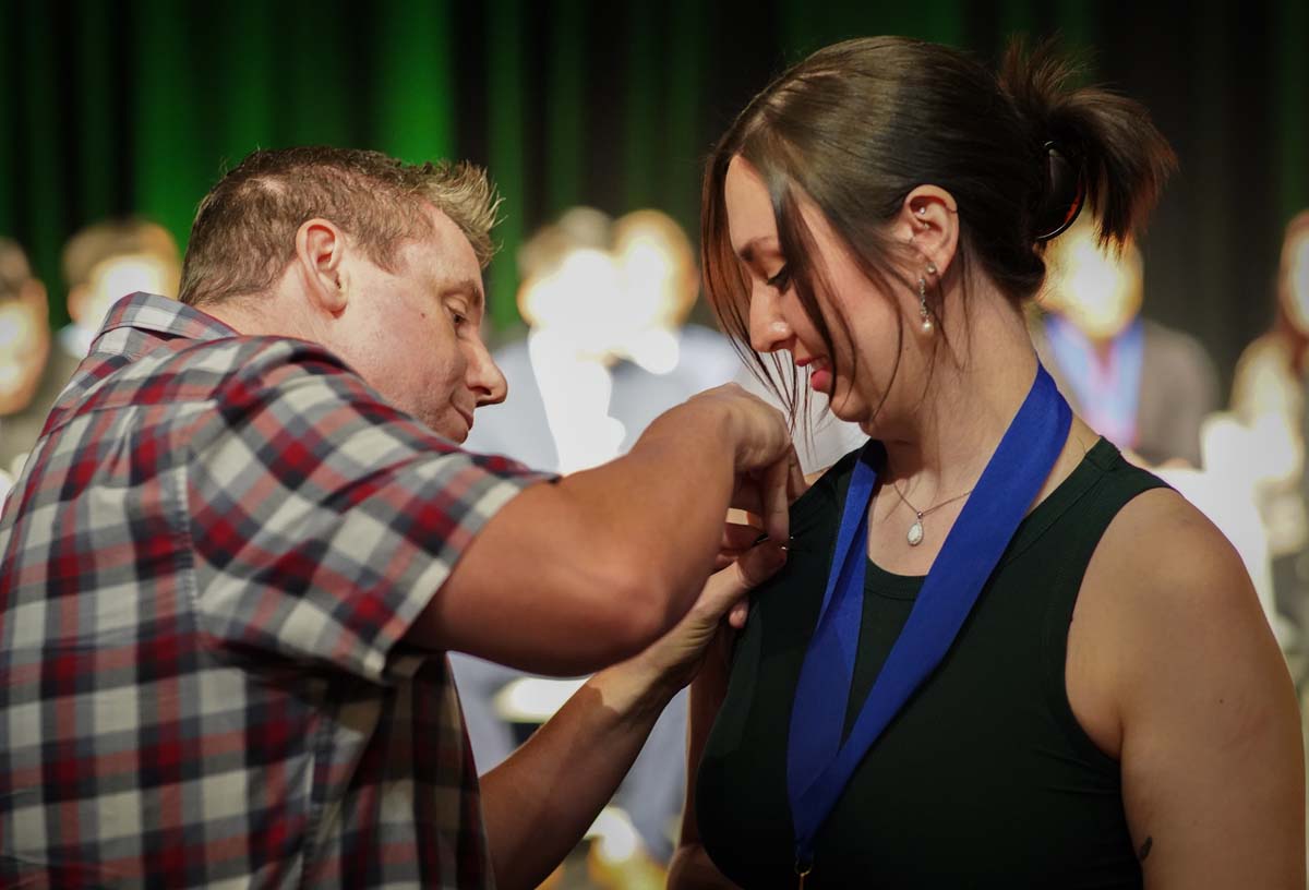 People enjoying the Paramedic Graduation