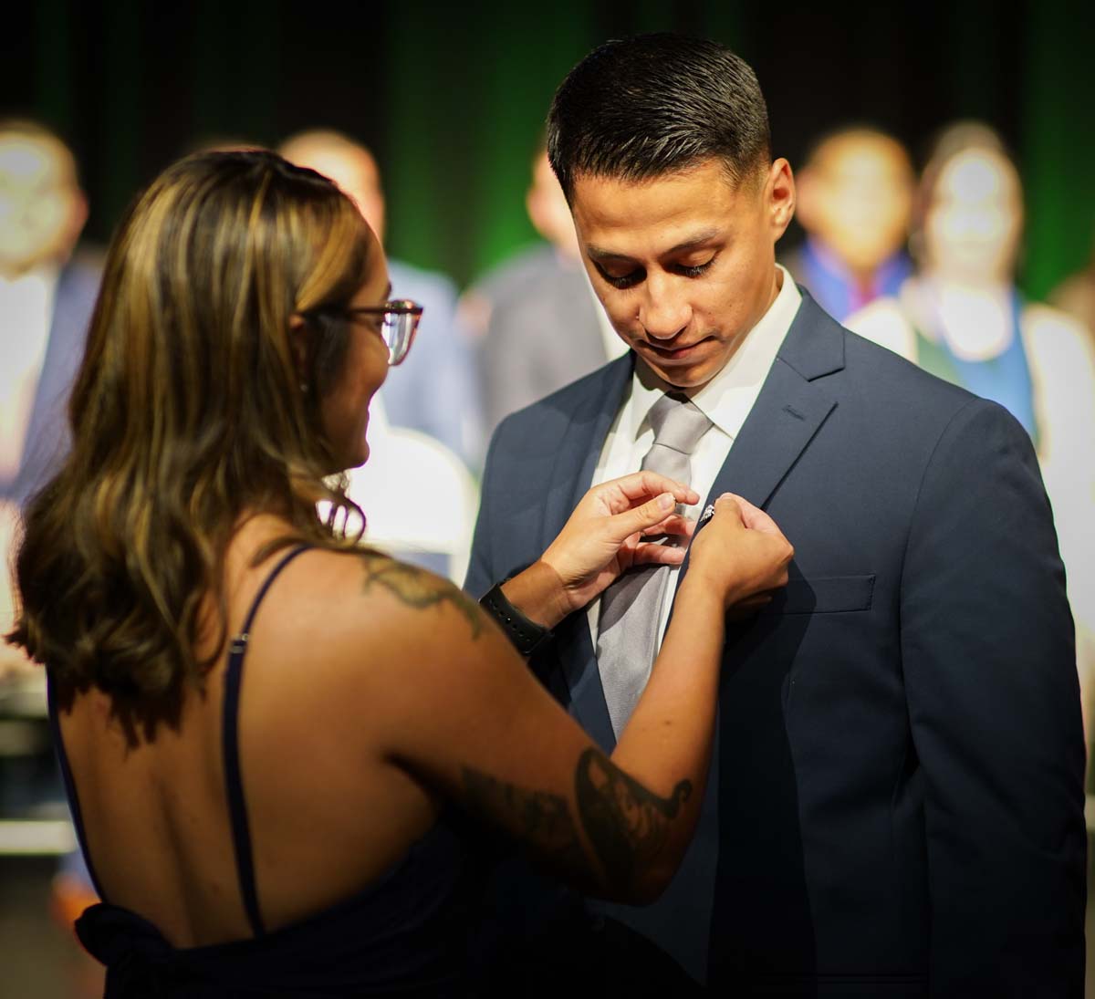 People enjoying the Paramedic Graduation