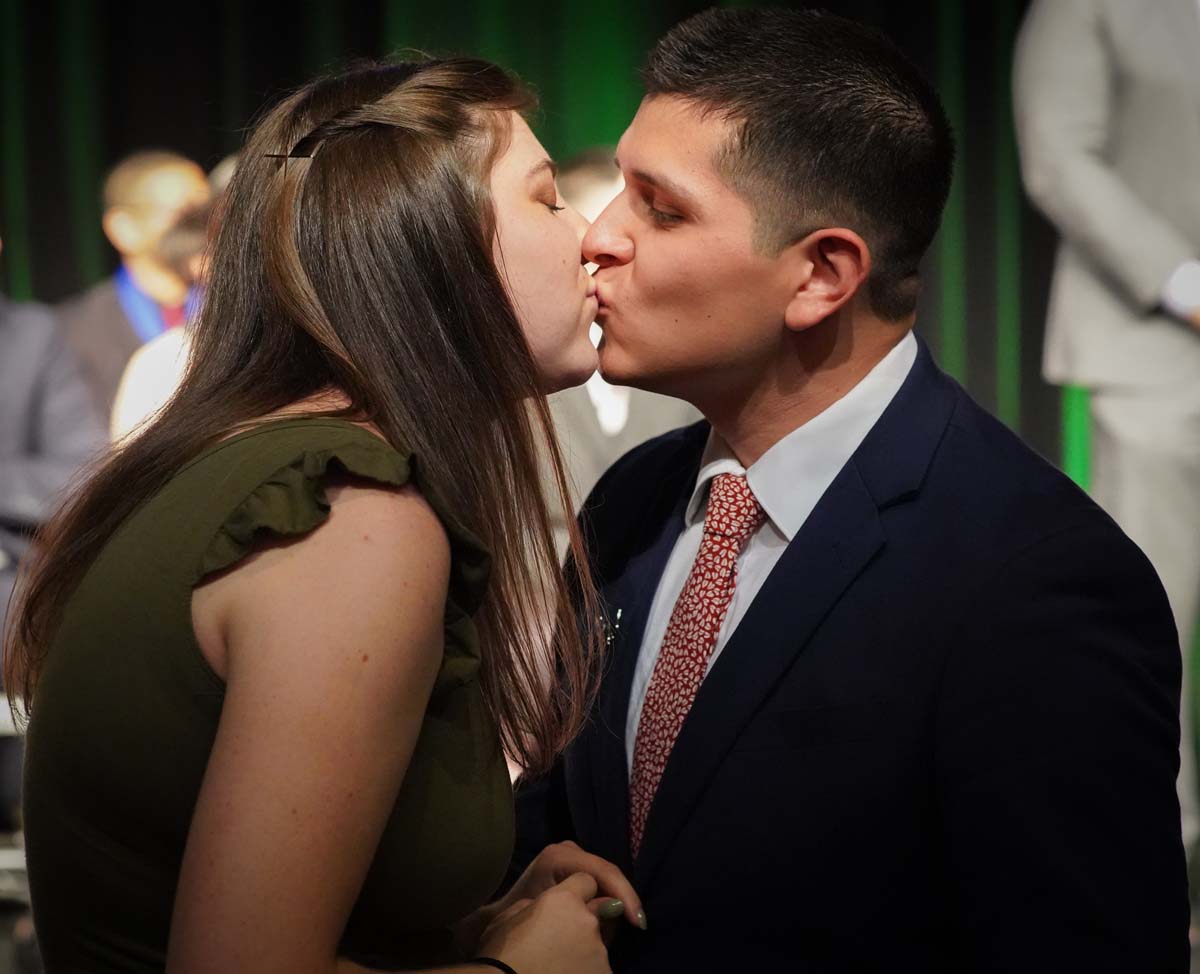 People enjoying the Paramedic Graduation