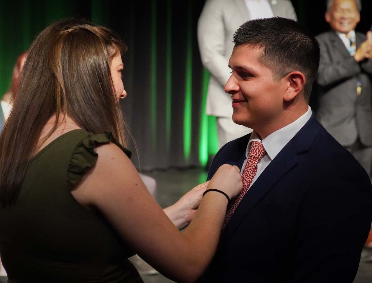 People enjoying the Paramedic Graduation