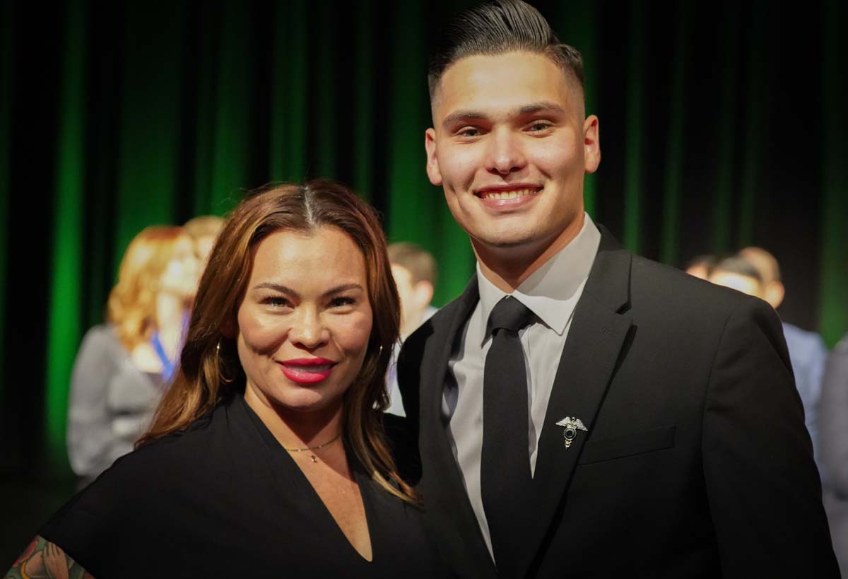 People enjoying the Paramedic Graduation