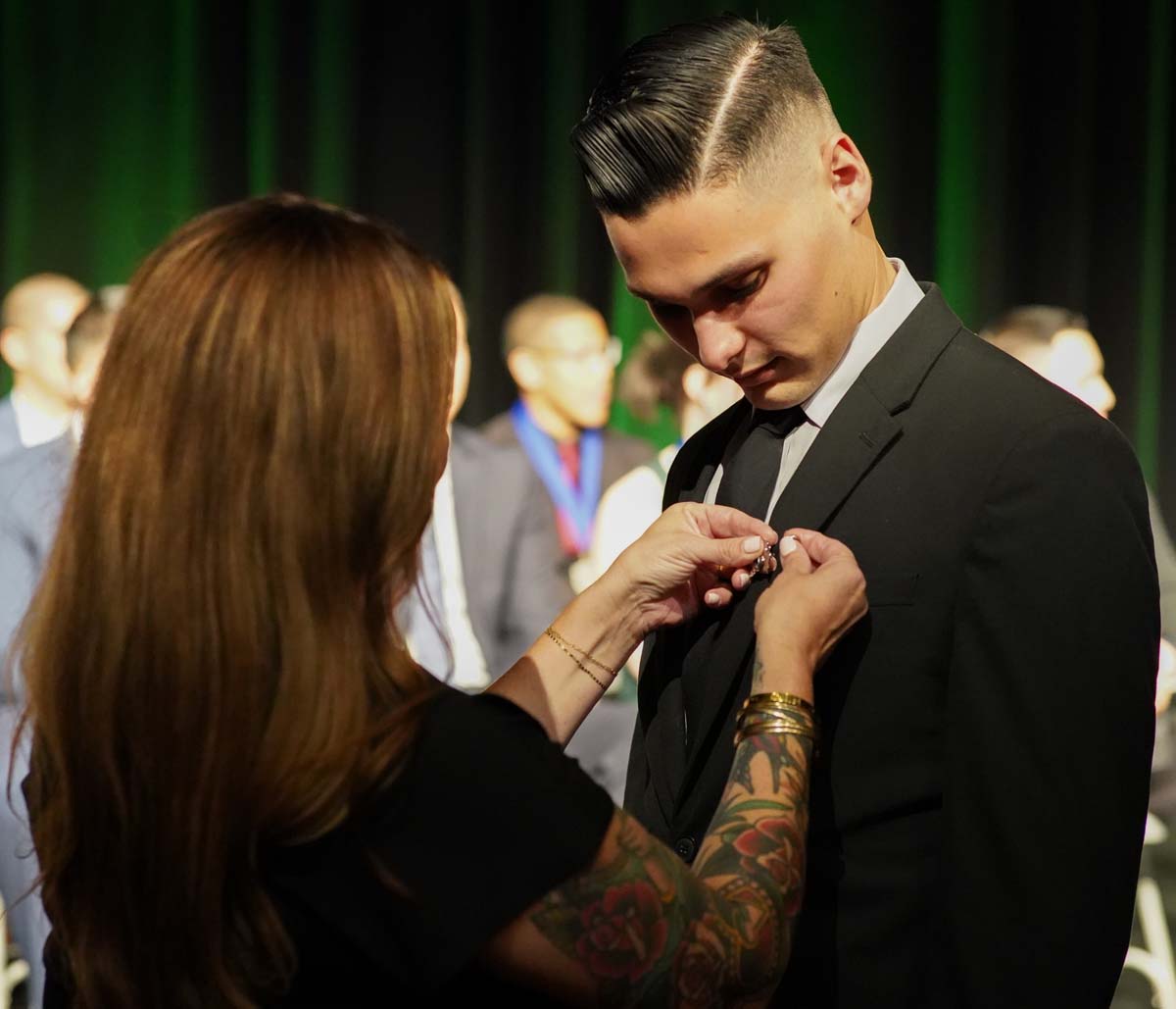 People enjoying the Paramedic Graduation