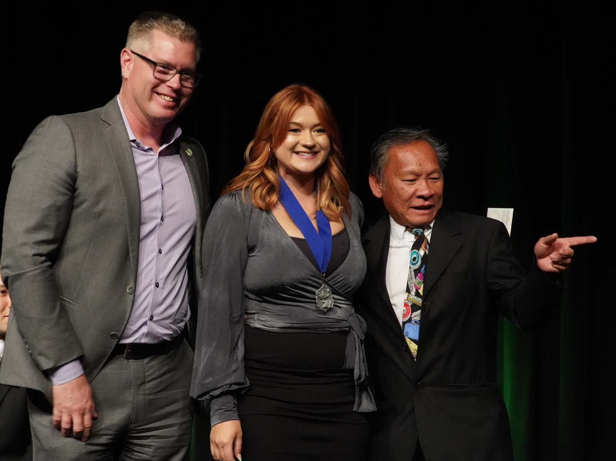 People enjoying the Paramedic Graduation