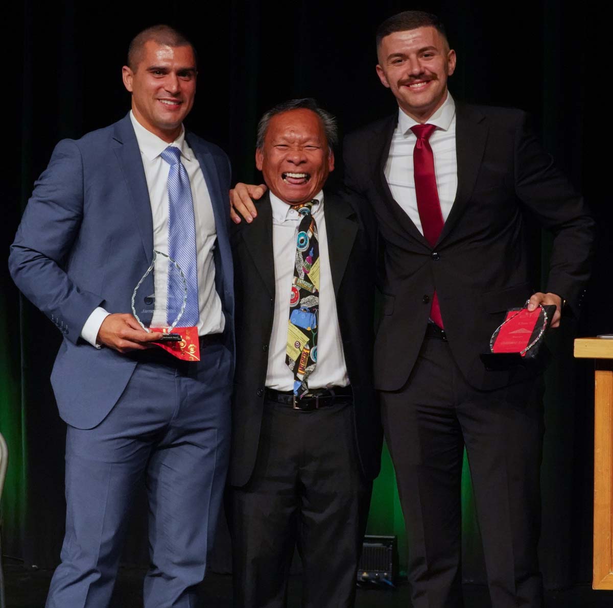 People enjoying the Paramedic Graduation