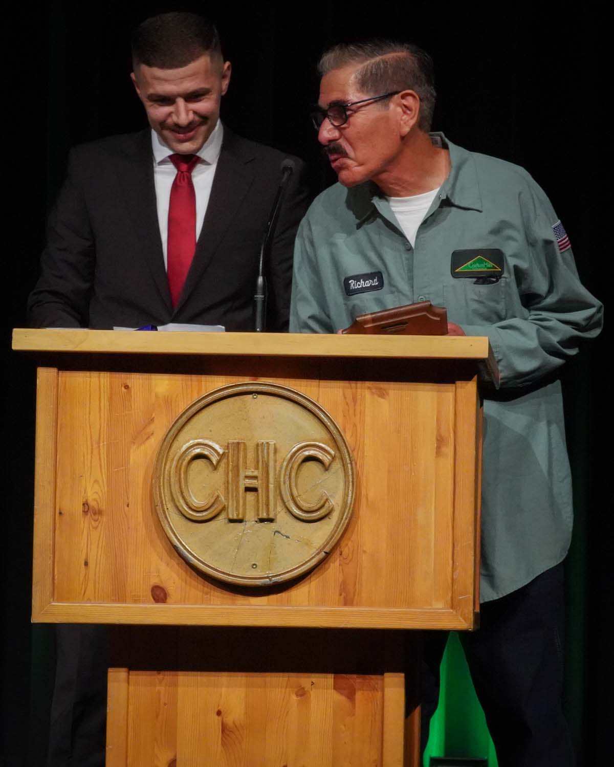 People enjoying the Paramedic Graduation