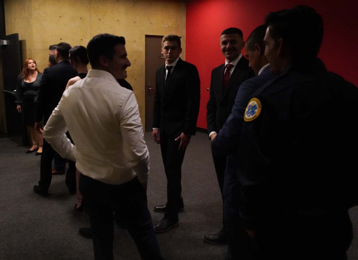 People enjoying the Paramedic Graduation