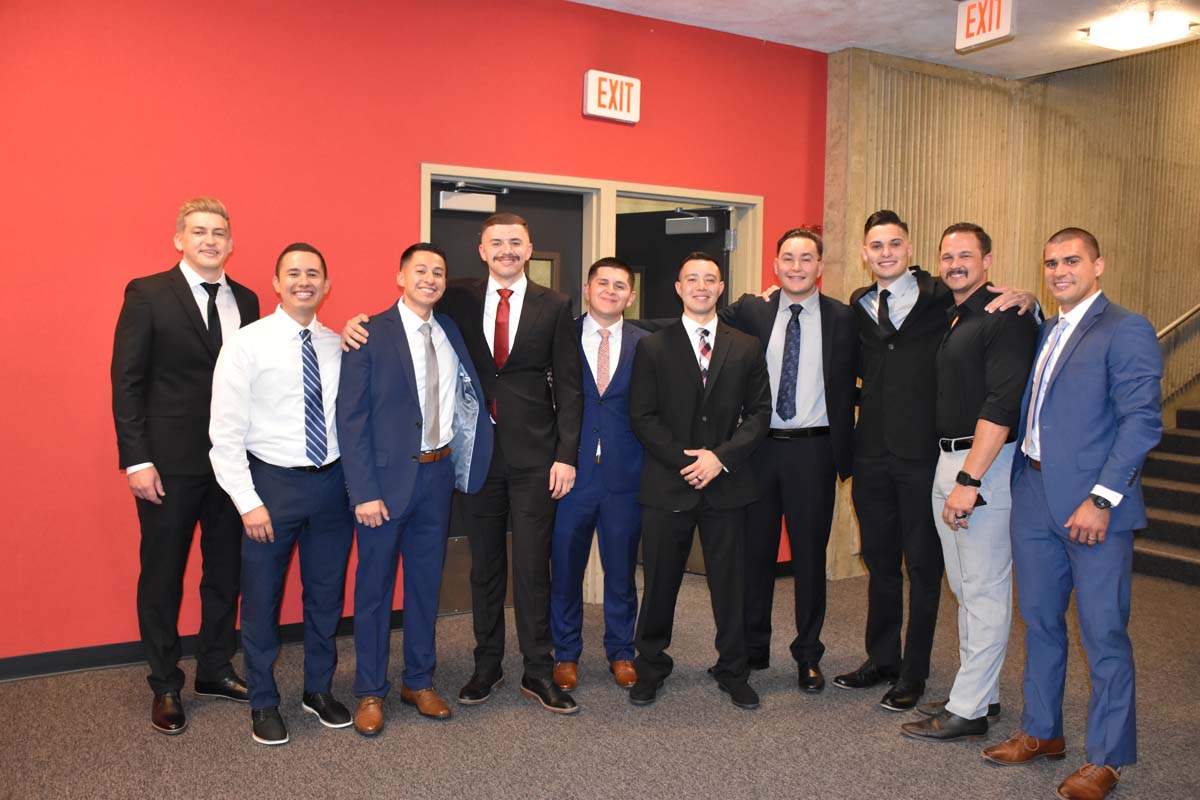 People enjoying the Paramedic Graduation