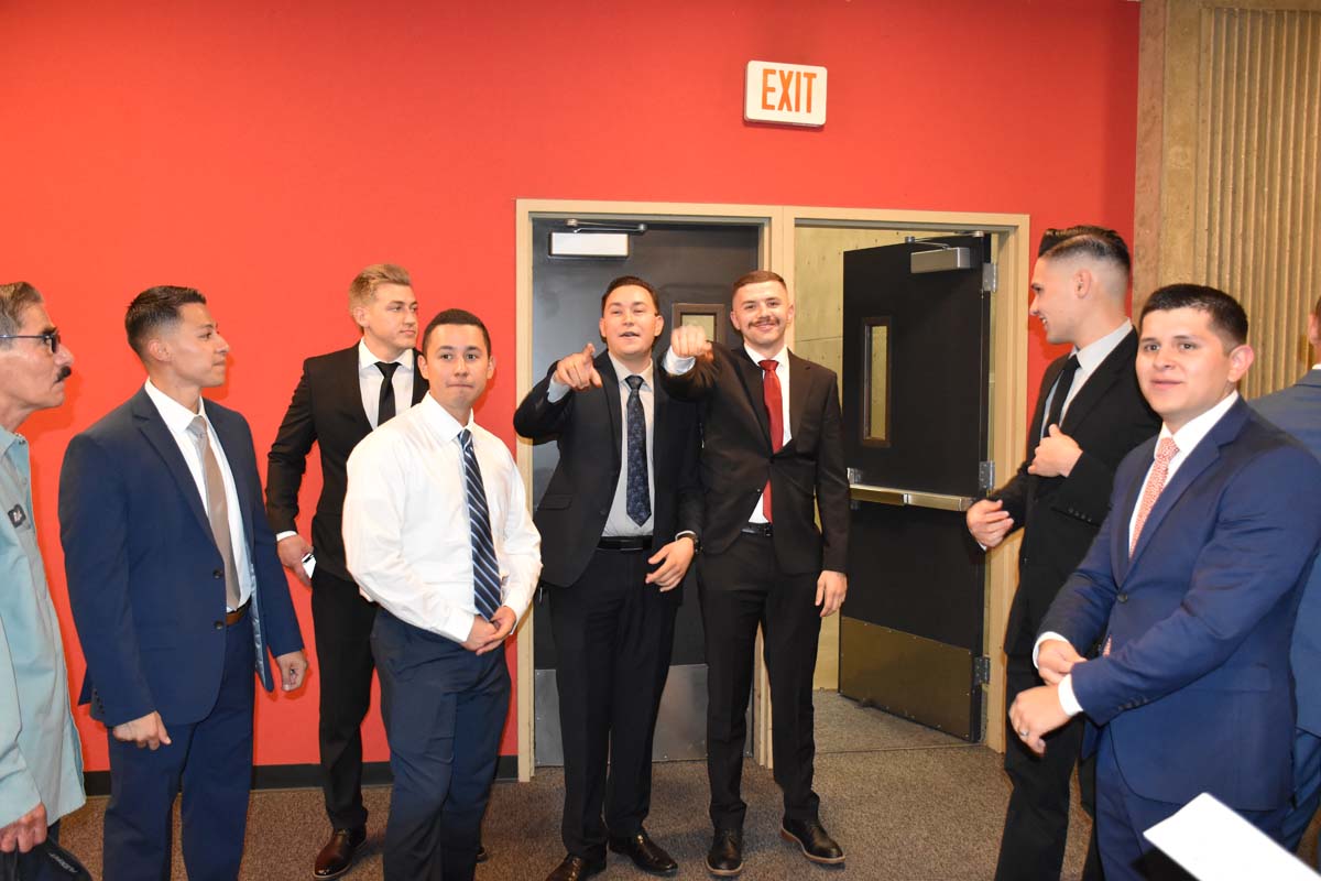 People enjoying the Paramedic Graduation