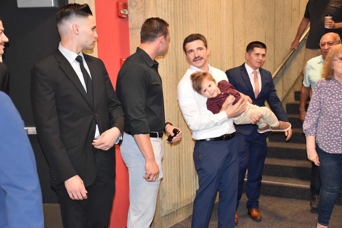 People enjoying the Paramedic Graduation