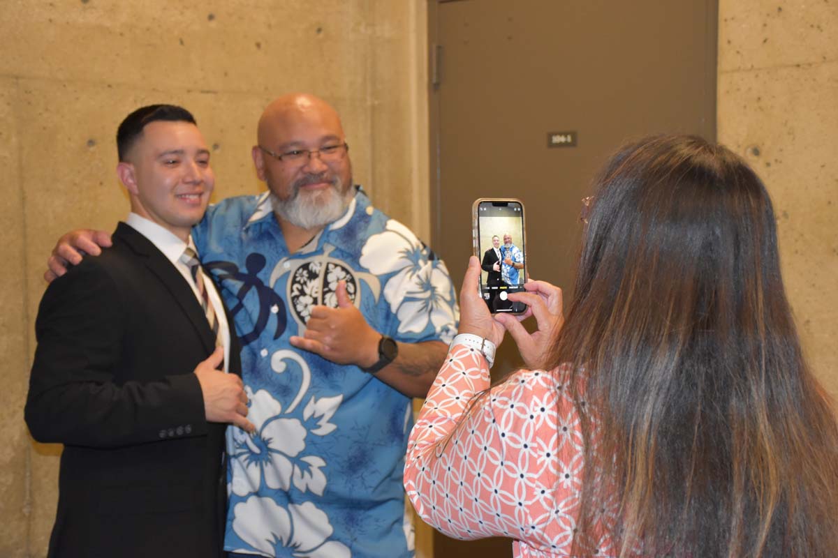 People enjoying the Paramedic Graduation